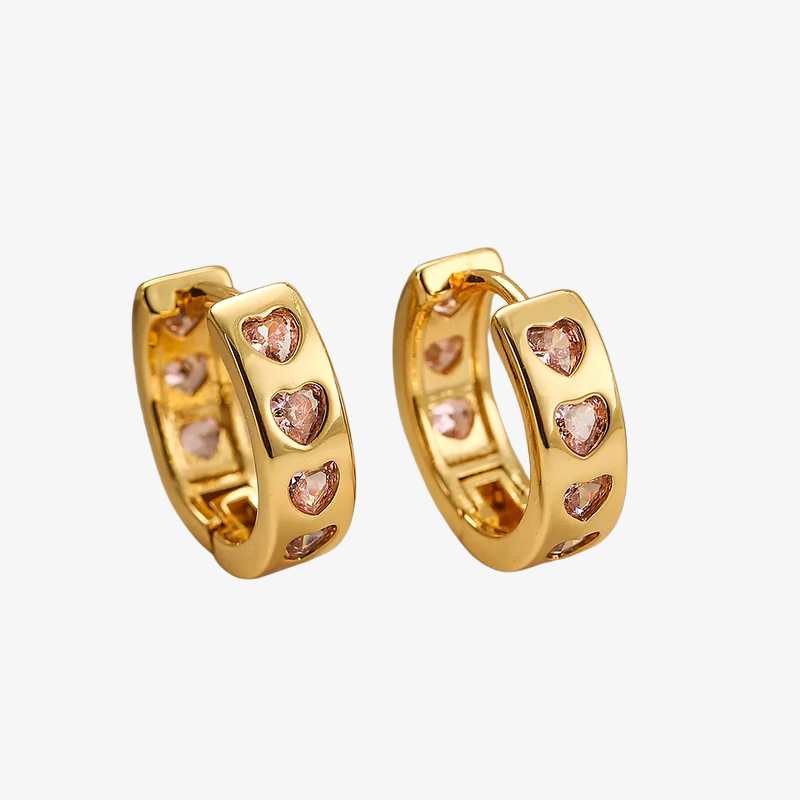 Millie Gold Heart Earrings